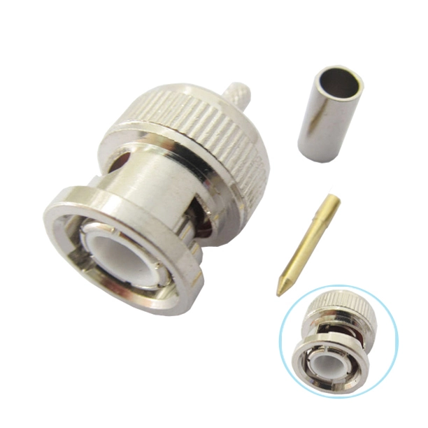 BNC RF Coaxial Connector for RG174 Cable AC-BNC M/RG174