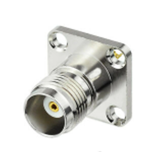 tnc female flange mount rf coaxial connector ac tnc f 4fl