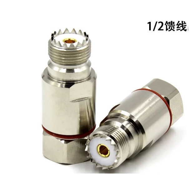 uhf female rf coaxial connector for 1 2 cable ac uhff 2 1