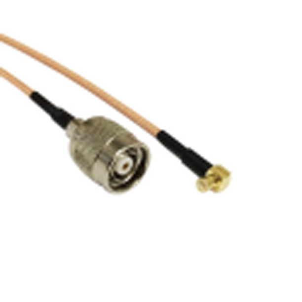 MCX Male Right Angle to Reverse Polarity TNC Male Straight Coax Cable AC-CAB-MCXR/AM-RPTNCM